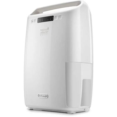 gros plan d'un purificateur d'air blanc sur fond blanc