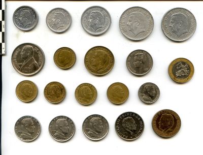 MONACO. Louis II. 1 Franc. Gad MC 131 x2 ; 2 Francs.
