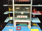 a model of a store with a lot of shelves on it