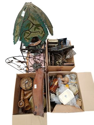 a box of assorted items sitting on top of a table