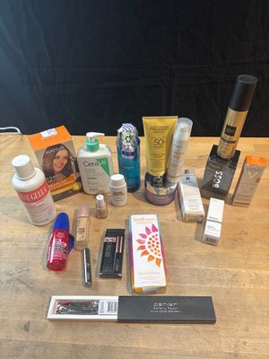 many different types of cosmetics on the table