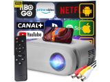 an image of an image of a projector with a remote control