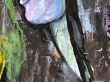 a painting of a man with a hat on