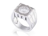 une image d'une bague en diamant sur fond blanc