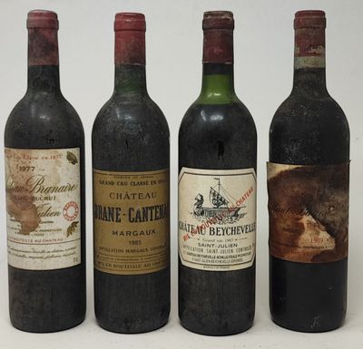 4 bouteilles CRUS CLASSÉS (1 Haut-Bages-Libéral 1989, ett, J…