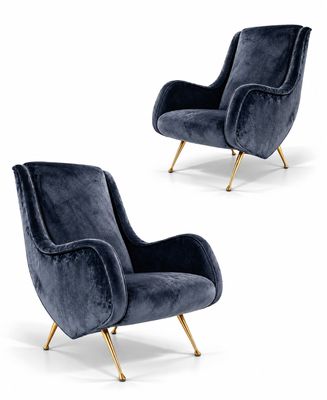 paire de fauteuils de salon italiens du milieu du siècle, dans le style de Person