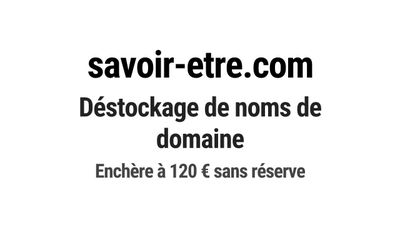 Nom de domaine savoir-etre.com.