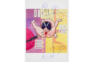 KIPPENBERGER MARTIN (1953 - 1997) dessin original à l'encre …