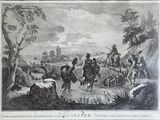 an old picture of a group of people in a field