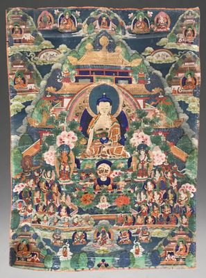 Thangka du Paradis d'Amitayus, École tibétaine, XVIIIe siècl…