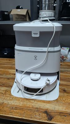 a blender sitting on top of a wooden table