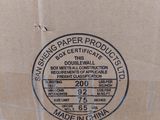 a box that has a label on it that says paper products