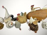 many different types of vases and vases on the table