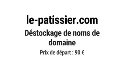 Nom de domaine le-patissier.com.