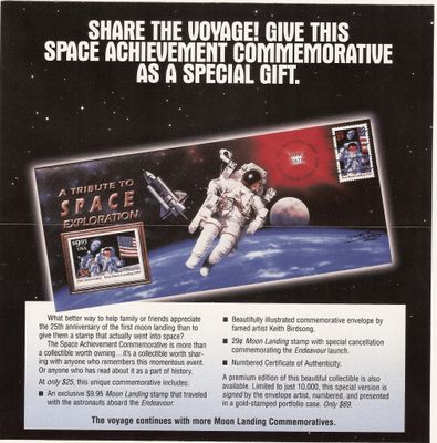 une publicité pour un jeu vidéo mettant en scène un astronaute flottant dans l'espace