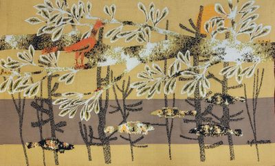 René FUMERON (1921-2004) Tapisserie "Cybèle", signée Fumeron…