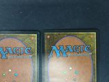 two decks of magic the gathering are shown on a table