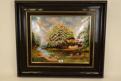 a picture of a painting hanging on the wall