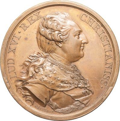 une image représentant une médaille d'or sur laquelle figure le portrait d'un homme