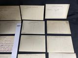 several old postcards with handwritten letters on them on a table