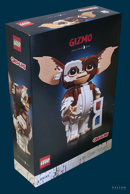 une boîte contenant une figurine Lego Gazmo