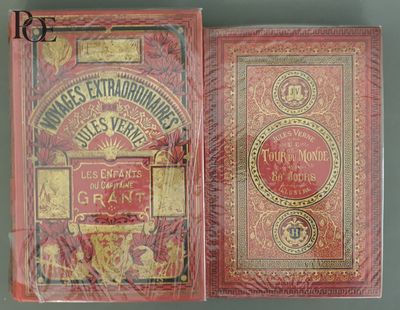 VERNE, Jules, Ensemble de deux ouvrages des Voyages Extraord…