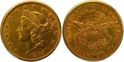 a gold coin with a woman ' s head on it