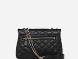 black quilted shoulder bag with chain strap