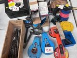 a table with many different tools and tools on it