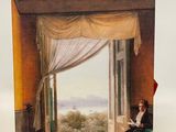 a picture of a picture of a man sitting at a window