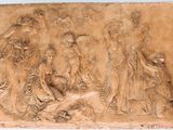relief of the baptism of christ and mary in the garden of geths