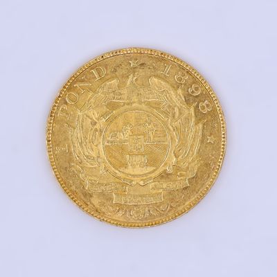 une image d'une pièce d'or sur une surface blanche avec un fond blanc