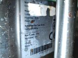 a close up of a label on a metal object