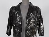 the back of a black leather jacket on a mannequin mannequin mannequin mannequin mannequin mannequin mannequin manne