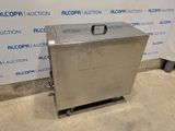 an image of a stainless steel box on wheels