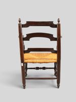Fauteuil en bois naturel de style Provençal à assise paillée… (photo 3)