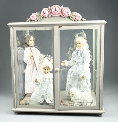 TRAVAIL CONTEMPORAIN Diorama présentant la Sainte famille da…