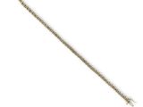 a close up of a silver bracelet on a white background