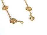an image of a gold necklace with a chain and a clasp