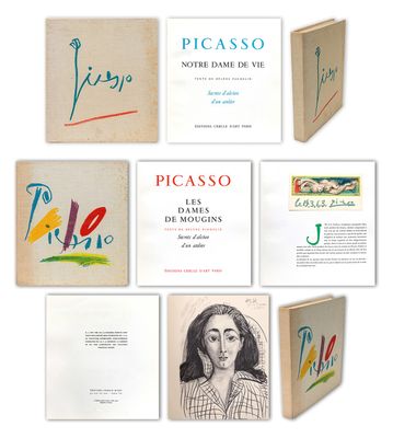 six books of different types of italian writing on a white background