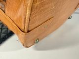a piece of luggage that is sitting on a table