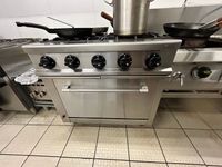 Piano de cuisson en inox 4 feux avec four à gaz IMEGAS année… (photo 2)