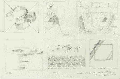 IGOR SNEGUR (B. 1935) Esquisses pour six œuvres