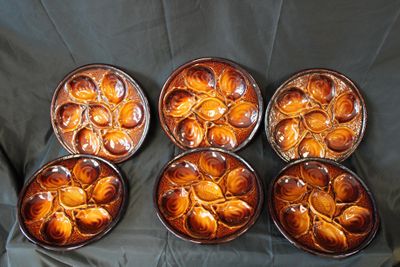 6 assiettes à huitres St Clément