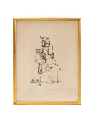 une image représentant un dessin d'un bâtiment sur lequel figure une horloge