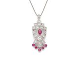 un pendentif Art déco en rubis et diamants