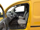 a yellow van with the door open and the driver ' s seat down