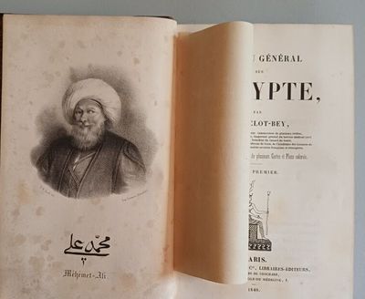 an old book with a picture of a man in a turban