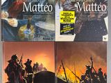 three books of the novels of matto and matto, with a picture of a man riding a horse
