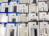several boxes of various cell phones sitting on top of a table